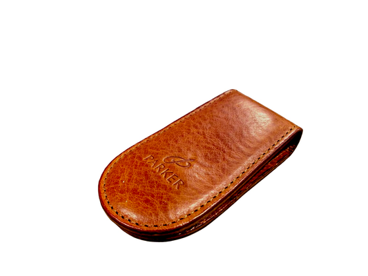 Fermasoldi magnetico in pelle  "Parker"