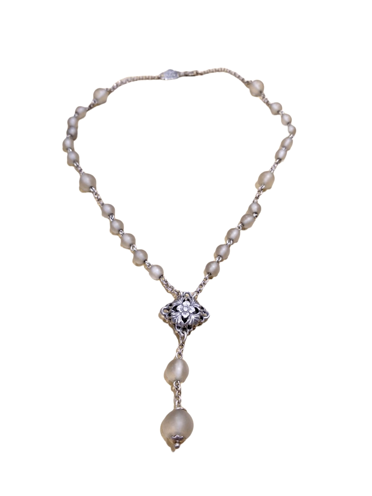 Collana in argento e cristallo di rocca"Shinè"