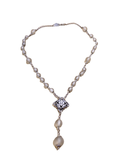 Collana in argento e cristallo di rocca"Shinè"