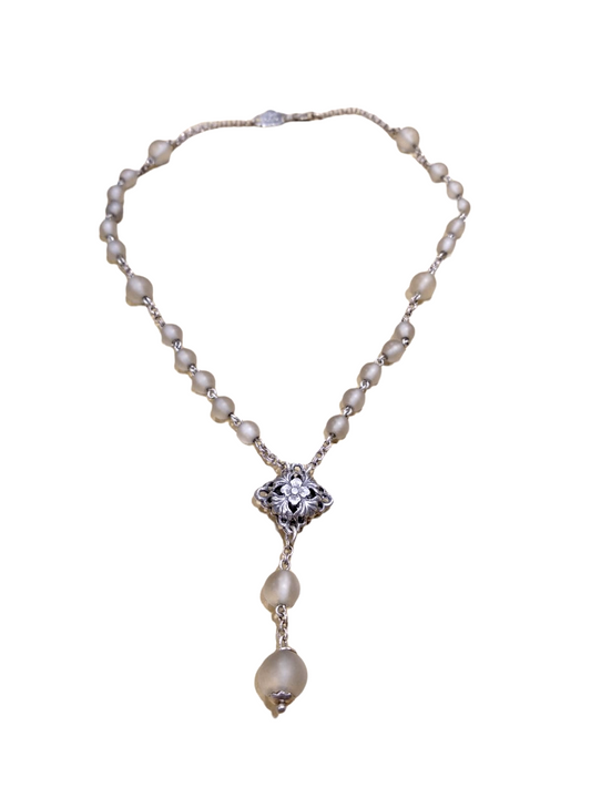 Collana in argento e cristallo di rocca"Shinè"