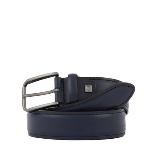 Cintura in pelle Piquadro blu