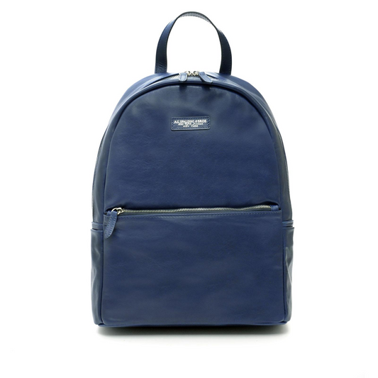 Zaino in pelle portacomputer 14"  Round Soft Tech A.G. Spalding & Bros  blu
