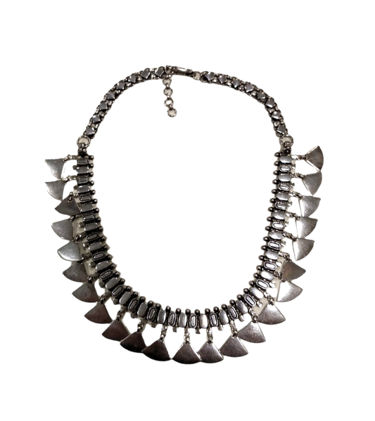 Collana girocollo/chocker con pendenti a triangolo in argento 925