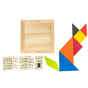 Cofanetto gioco in legno "Tangram dei Colori"