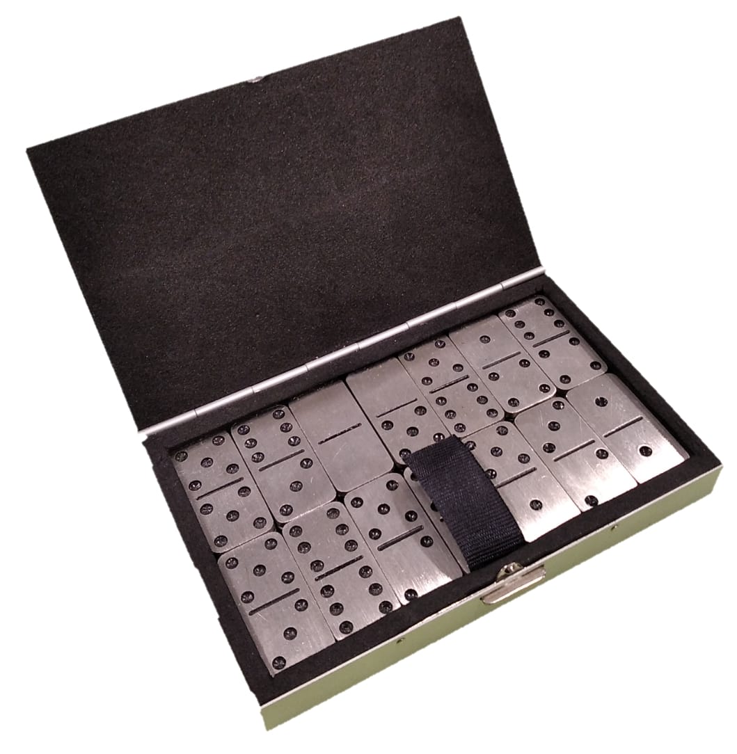 Cofanetto da gioco in alluminio "Domino da viaggio"