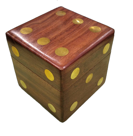 Cofanetto porta da di da gioco in legno