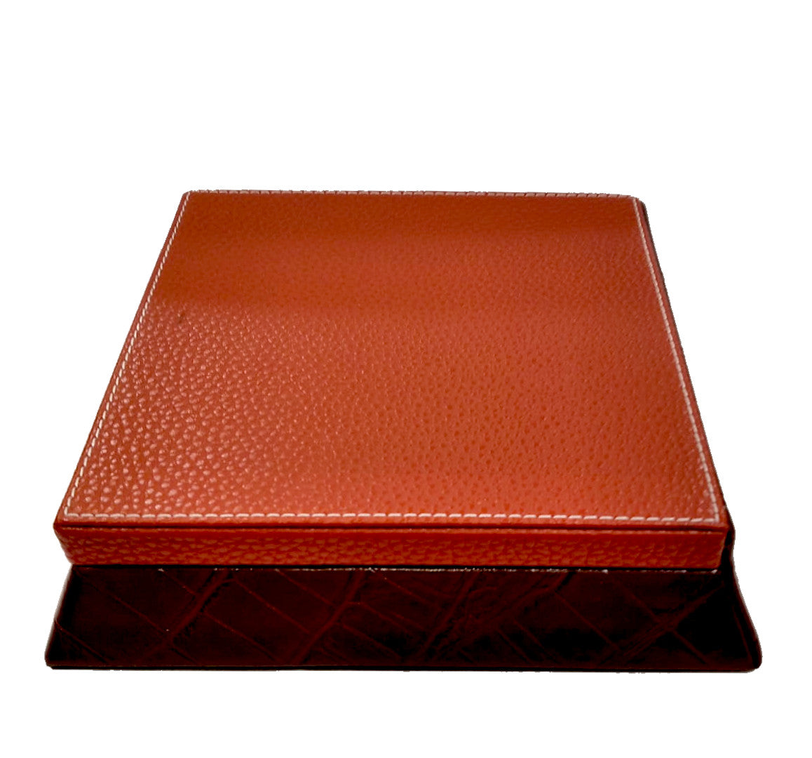 Cofanetto da gioco in pelle "Tris"