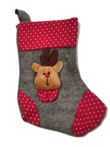 Calzino Befana "Pupazzo Natale"  renna