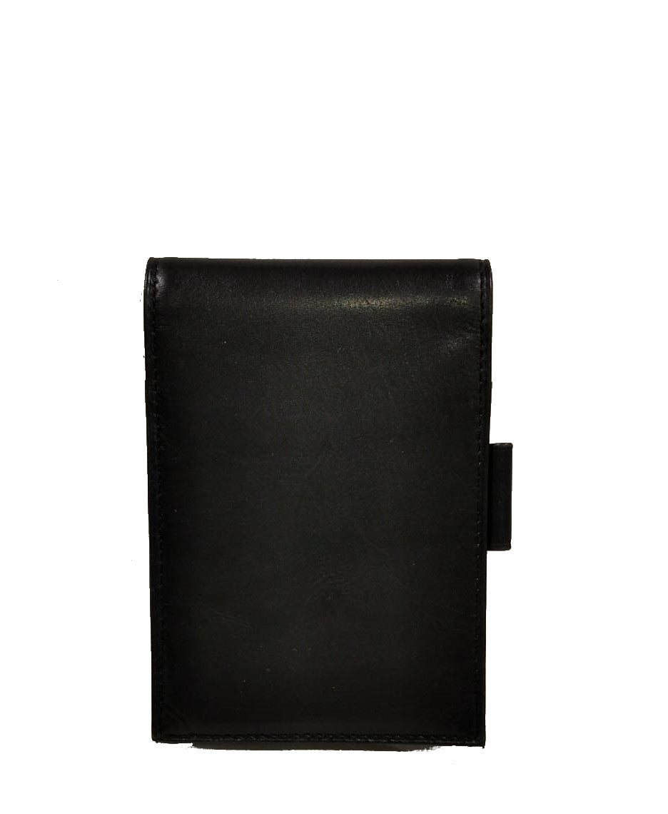 Blocco appunti in pelle nera Filofax retro