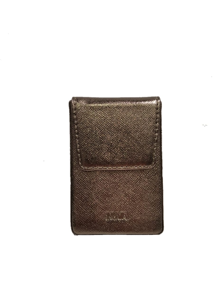 Porta biglietti da visita in pelle Nava Desig platino