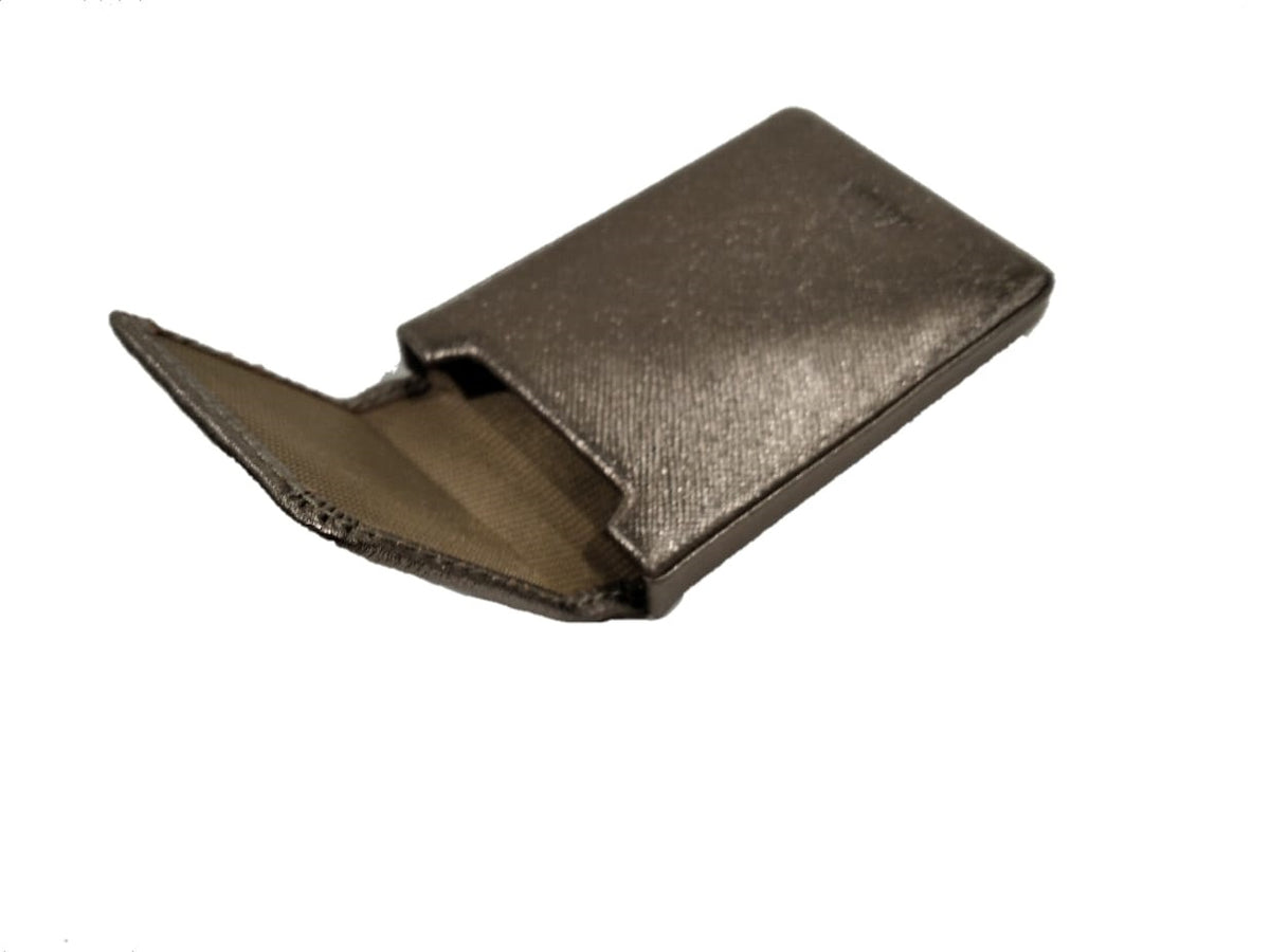 Porta biglietti da visita in pelle Nava Design platino