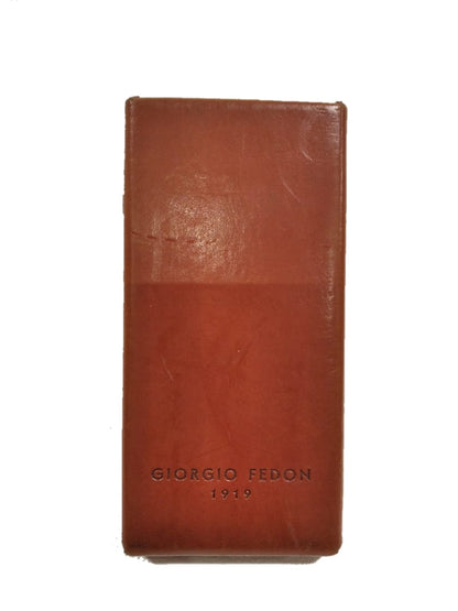 Porta chiavi rigido in pelle Giorgio Fedon miele