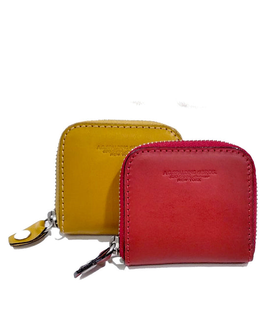 Portamonete in pelle con zip  A. G. Spalding & Bros
