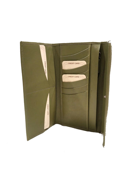 Portafoglio pochette con vano portasmartphone Juliet Pineider VERDE