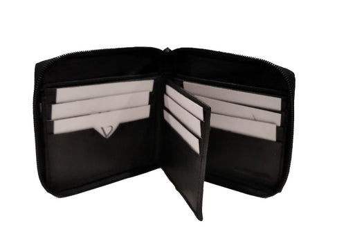 Portafogli con chiusura zippata in pelle Liam Vestopazzo