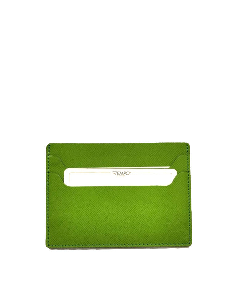 Portacarte in pelle saffiano Rapsodia InTempo verde