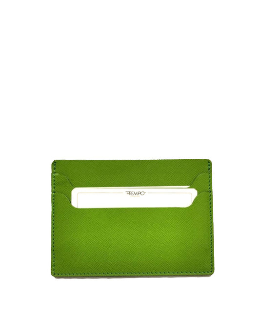 Portacarte in pelle saffiano Rapsodia InTempo verde