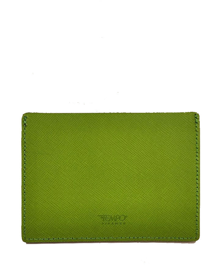Portacarte in pelle saffiano Rapsodia InTempo verde
