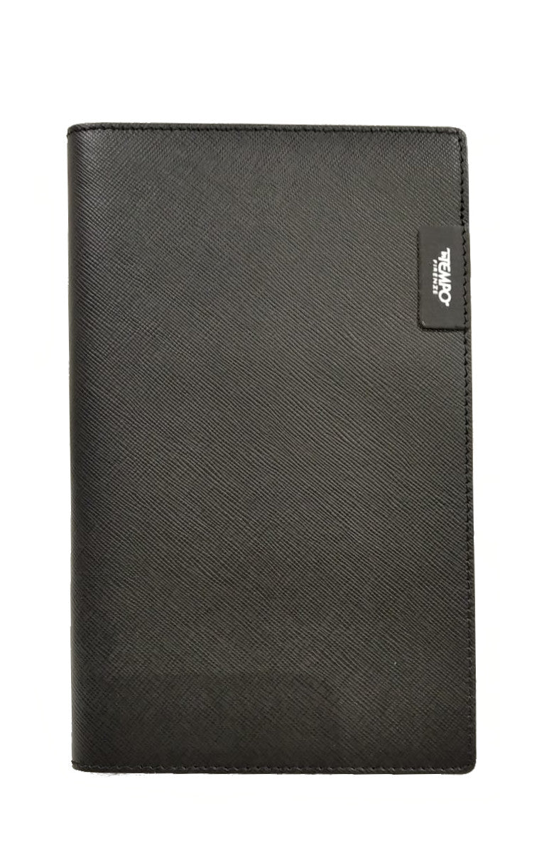 Portabiglietti a tre tasche in pelle saffiano Rapsodia InTempo nero