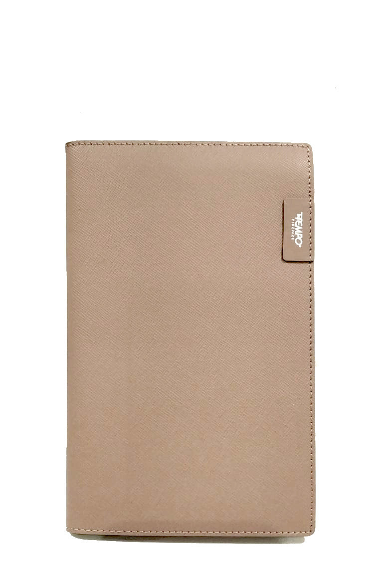Portabiglietti a tre tasche in pelle saffiano Rapsodia InTempo  sabbia
