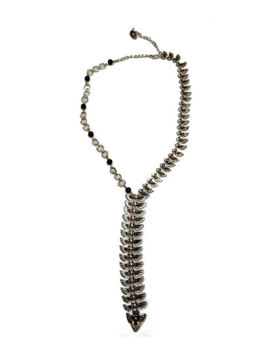 Collana cravatta in Zama lavorato con pietre dure Stella by Naturca