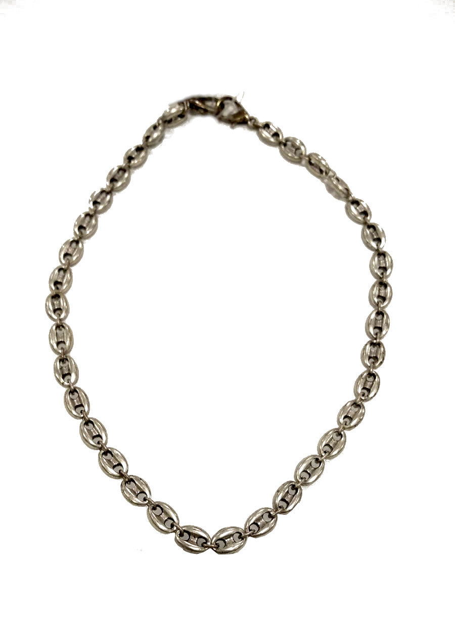 Collana a catena con doppio moschettone con maglia a conchiglie Stella by Naturca