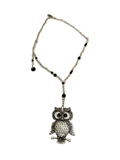 Collana in Zama e pietre dure con pendente Gufo Stella by Naturca