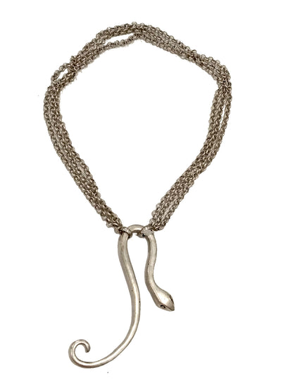 Collana a doppio indosso in Zama con pendente Serpente Stella by Naturca