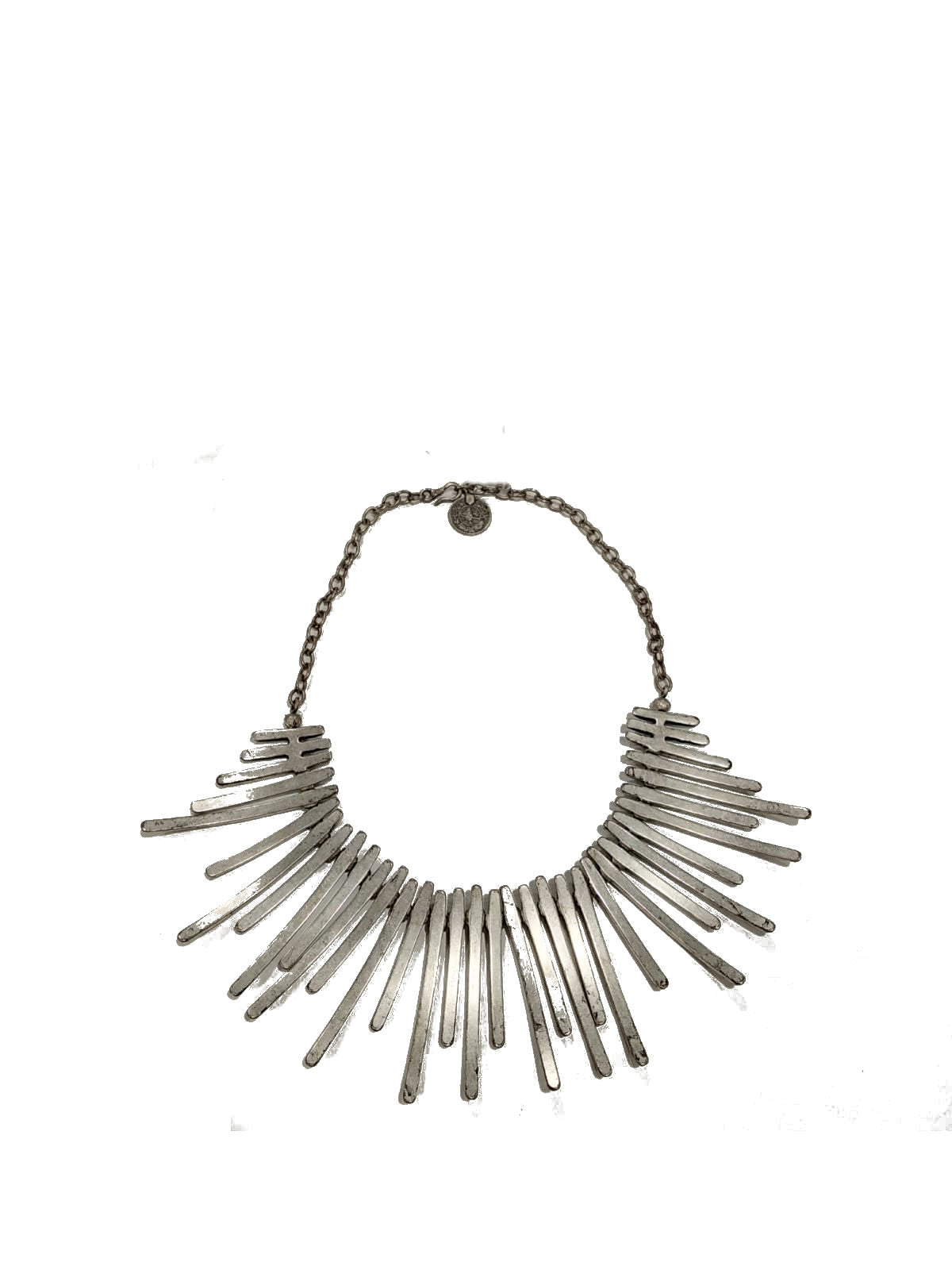 Collana corta in Zama con pendagli a raggiera