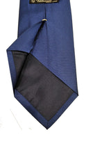 Carica l&#39;immagine nel visualizzatore di Gallery, Cravatta tre pieghe microfantasia righe blu Ulturale for MarKiaro
