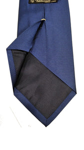 Cravatta tre pieghe microfantasia righe blu Ulturale for MarKiaro