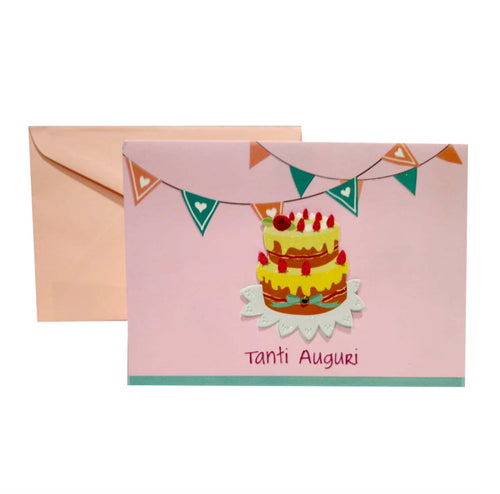 Cartoncino d'auguri di compleanno Pop Up orizzontale 