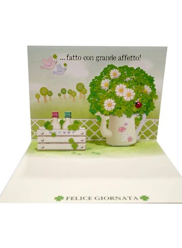 Cartoncino d'auguri Pop Up orizzontale 