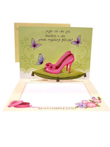 Cartoncino d'auguri Compleanno Pop Up orizzontale 
