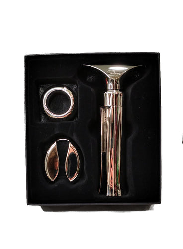 Cofanetto con set tre pezzi da vino 