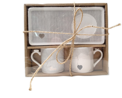 Set tazzine espresso con piattino "Love"Set tazzine espresso con piattino "Love"