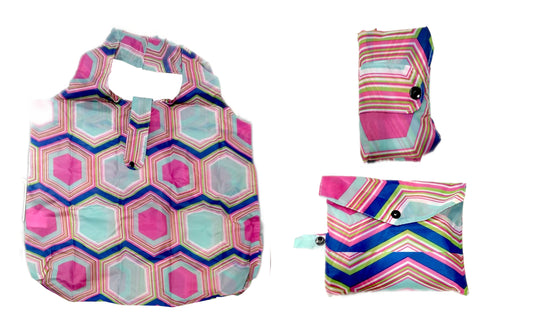 Borsa da shopping richiudibile con custodia bali pink