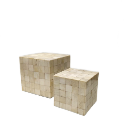 Fermacarte in osso "Cubo" (disponibile in due dimensioni)