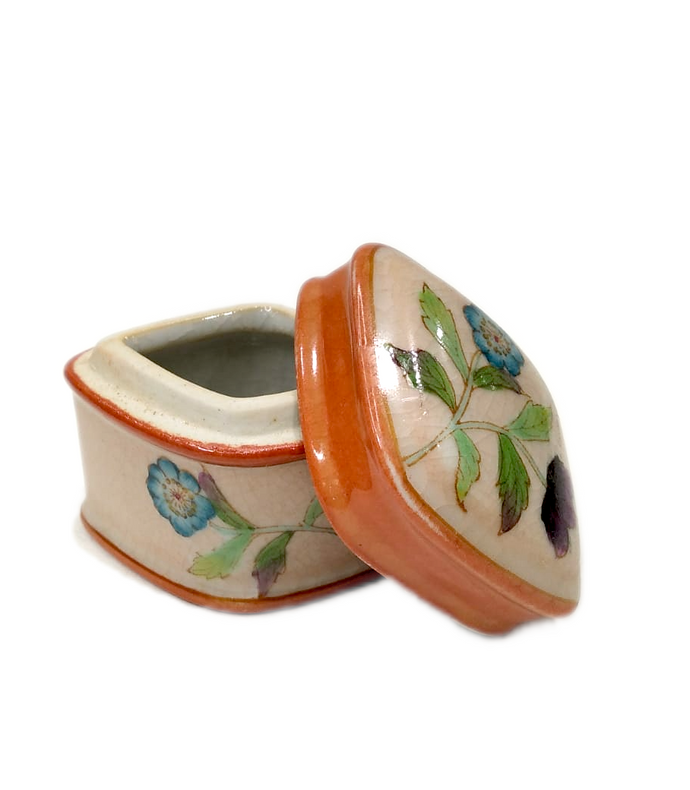 Scatolina romboidale in ceramica decorata Hoff Design