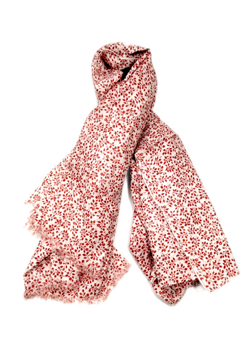 Sciarpa Foulard Micro foglie rosse Draa