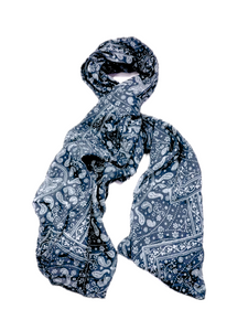 Sciarpa foulard in cotone e seta fantasia Cashmere Enrico Coveri (disponibile in due varianti)
