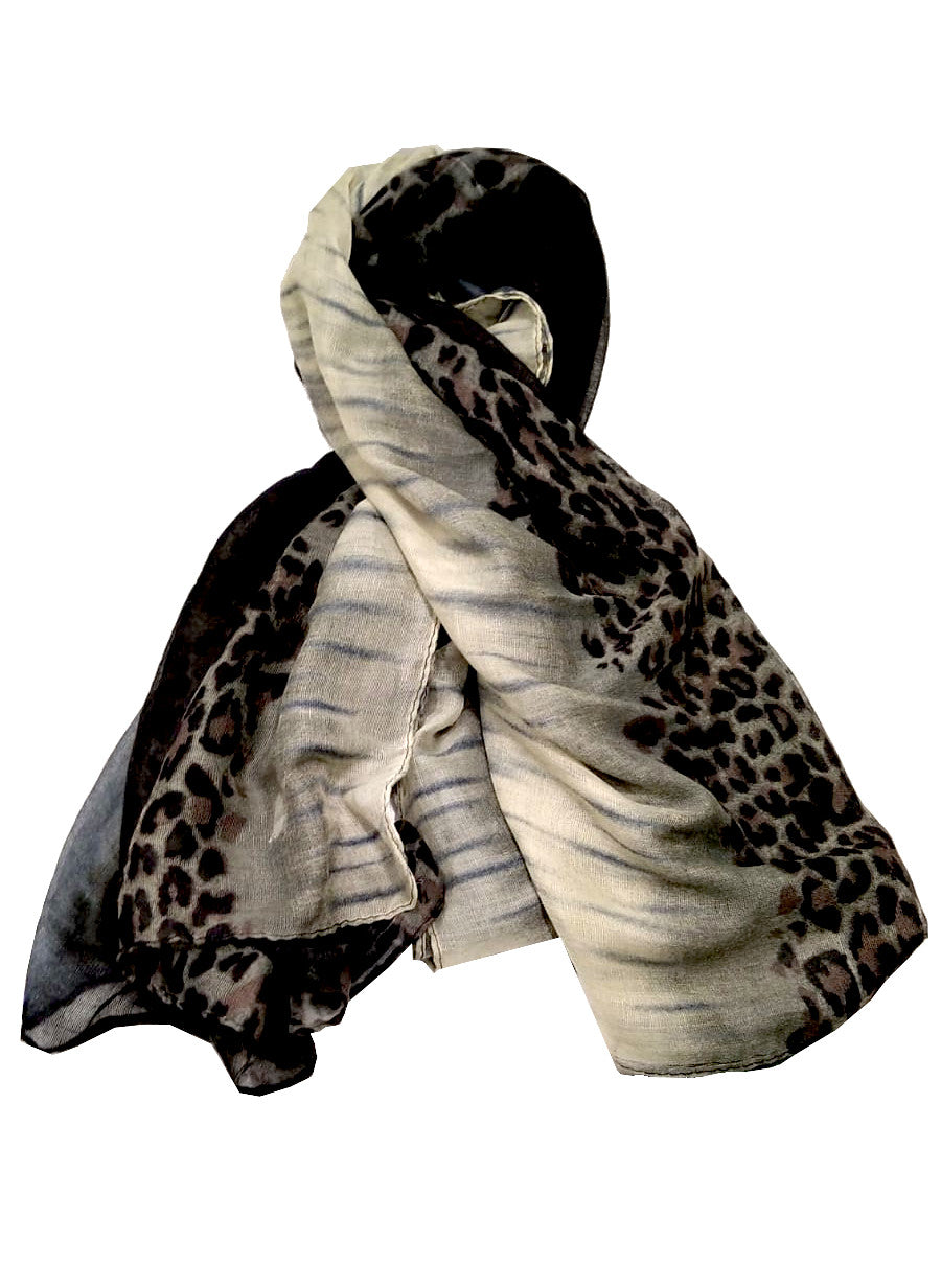 Sciarpa Foulard fantasia Maculata degradè in Poliestere (disponibile in due varianti)