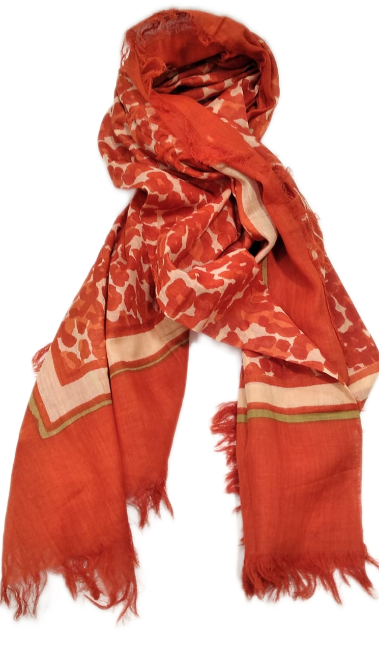 Sciarpa Foulard fantasia Maculata degradè in 100% cotone (disponibile in due varianti)