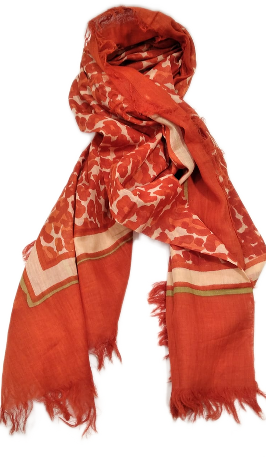 Sciarpa Foulard fantasia Maculata degradè in 100% cotone (disponibile in due varianti)