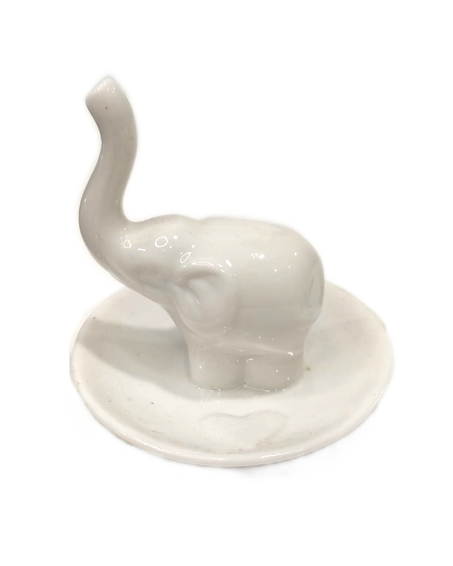 Porta anelli in ceramica smaltata "Elefantino"
