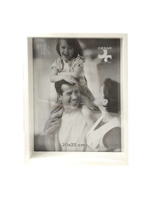 Portafoto in legno laccato bianco Cesar