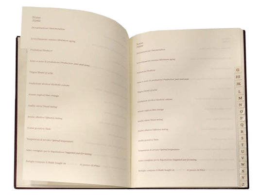 Libro di Cantina in pelle saffiano Pineider