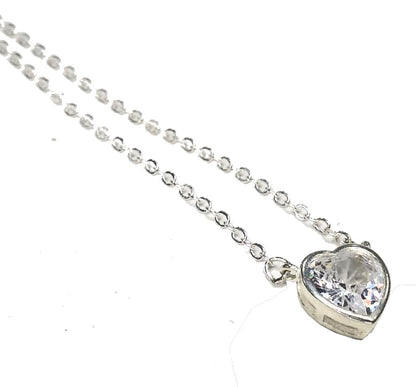 Girocollo placcato argento con punto luce "Cuore" Vestopazzo
