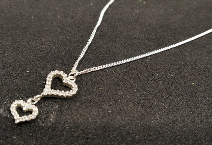 Girocollo placcato argento con pendente "Cuori Silhouette" Vestopazzo