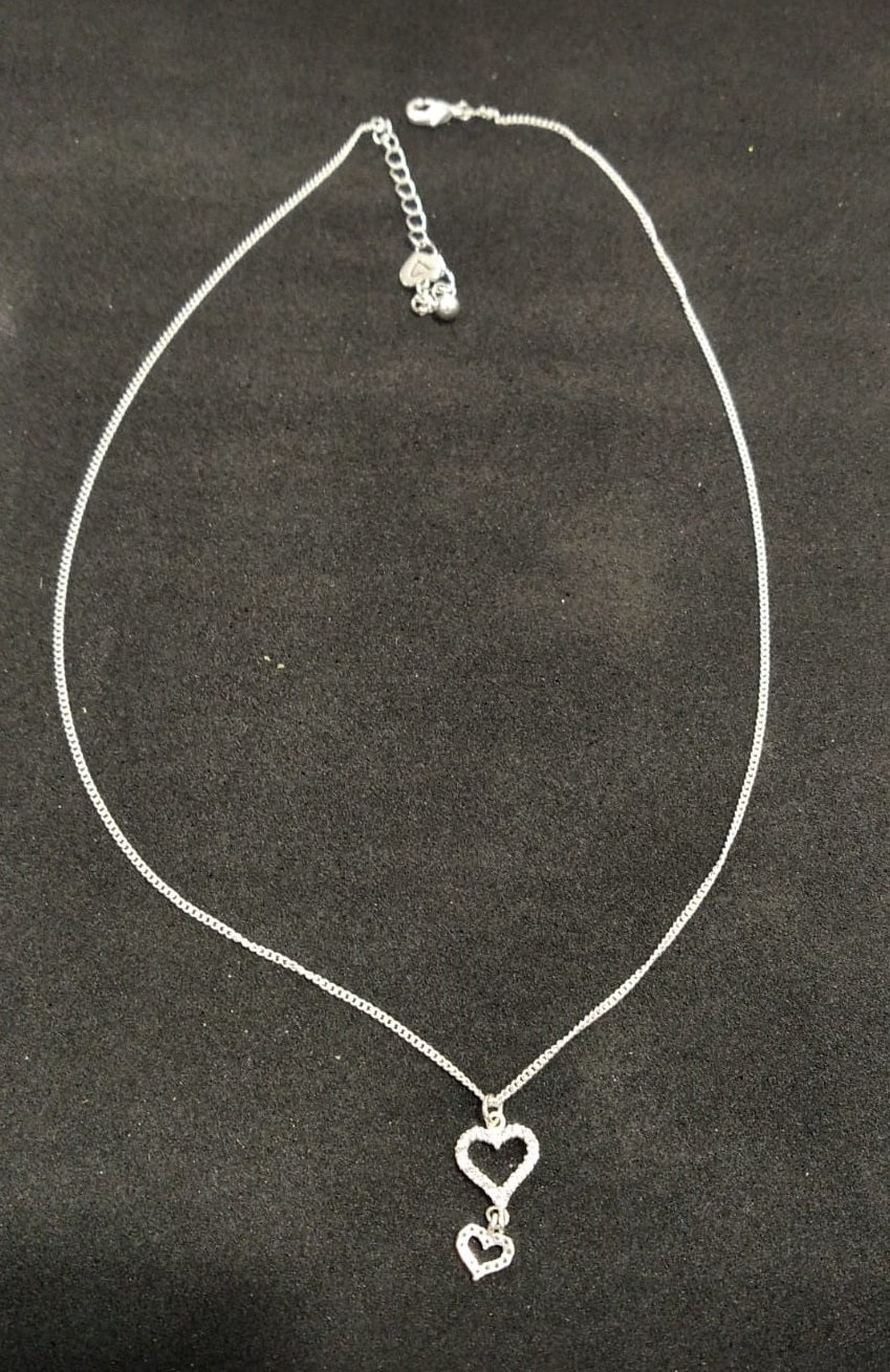 Girocollo placcato argento con pendente "Cuori Silhouette" Vestopazzo